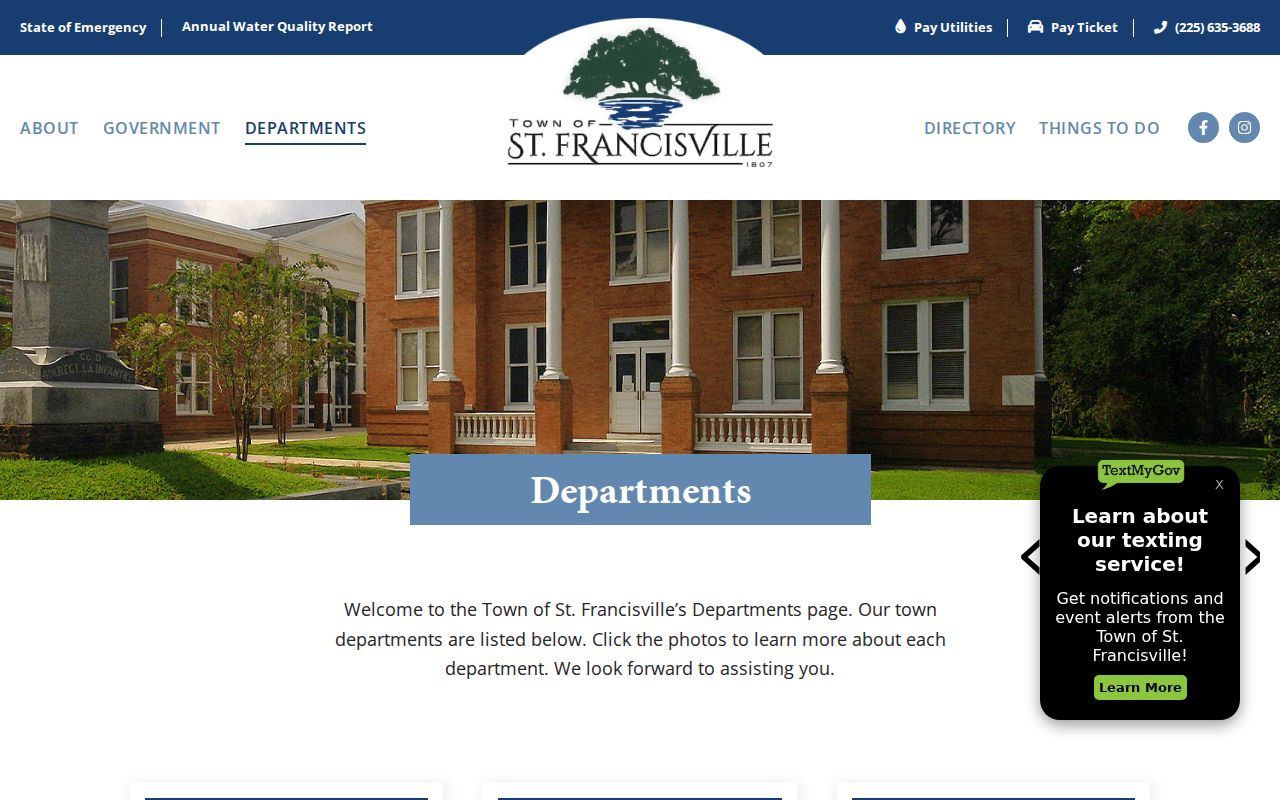 St. Francisville police and Town Clerk records routing