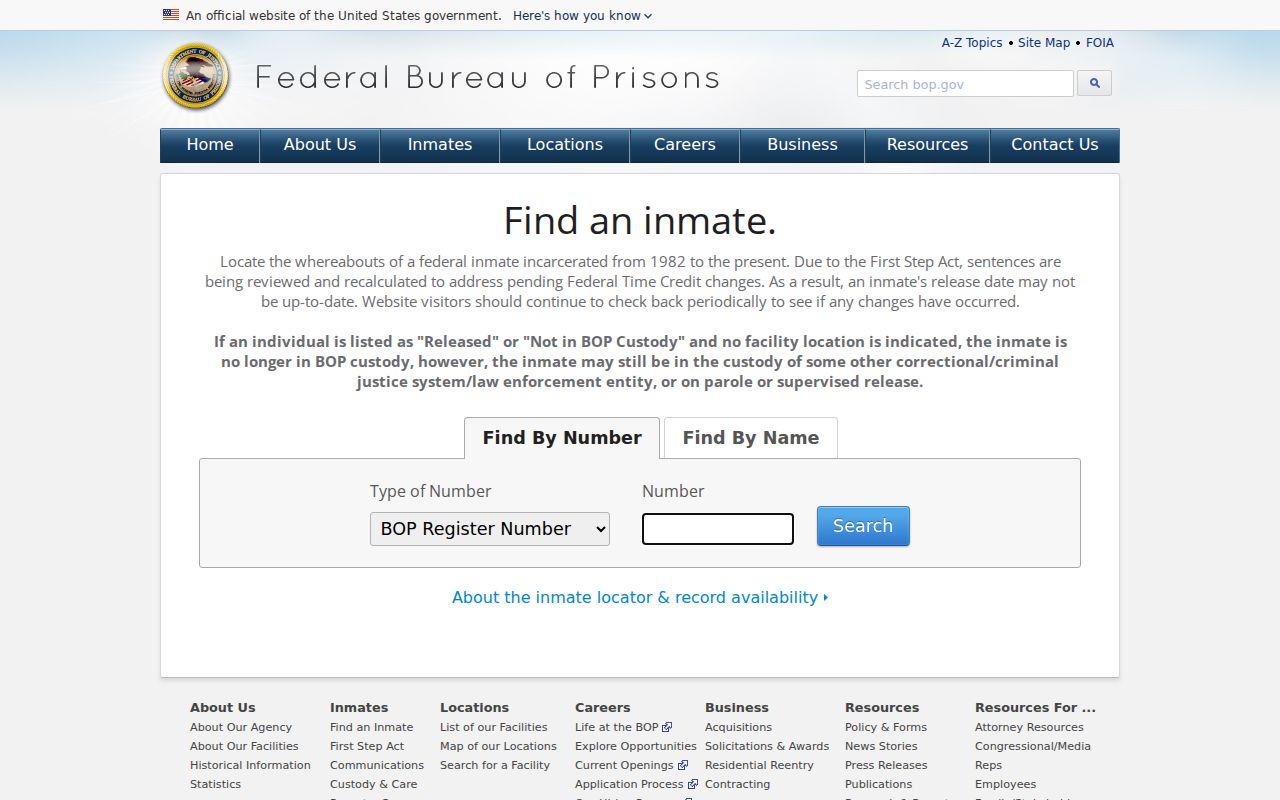 Federal inmate locator following a West Feliciana Parish arrest